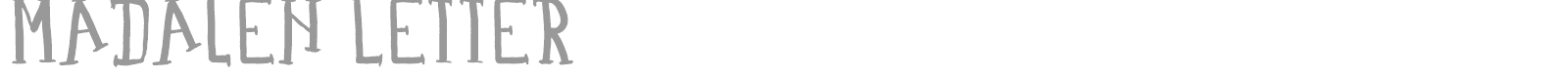 Madalen Letter font preview